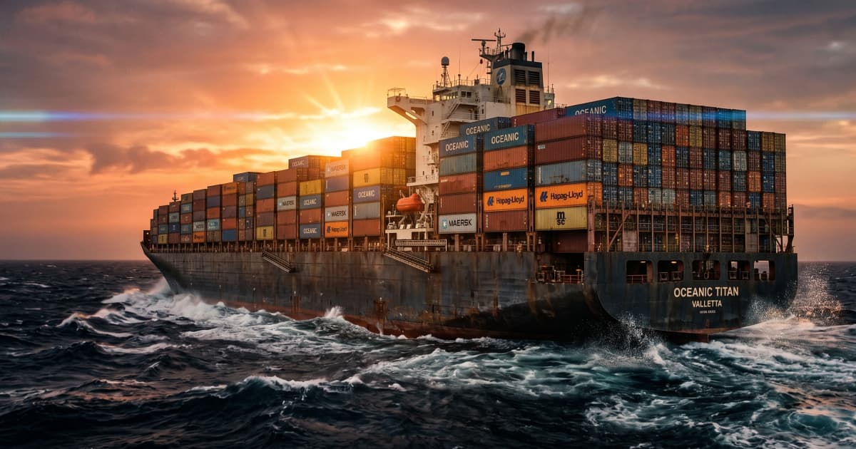 Barco portacontenedores en alta mar — GWT Logistics freight forwarder internacional